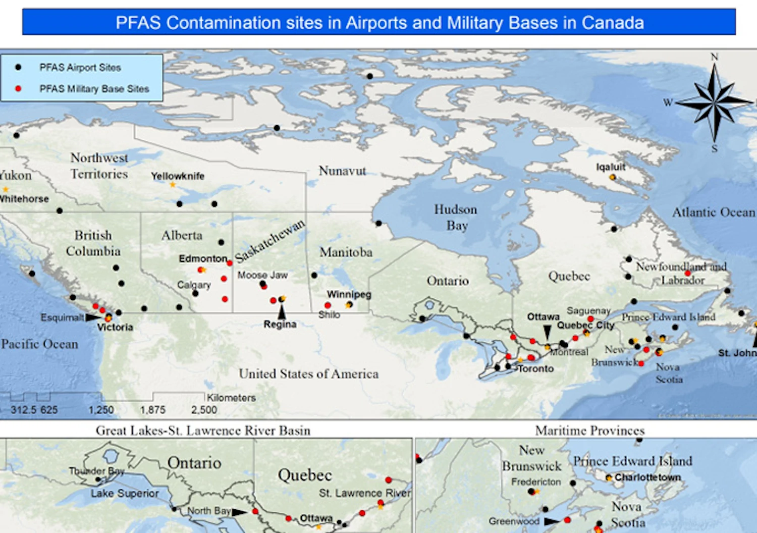 PFAS contamination map